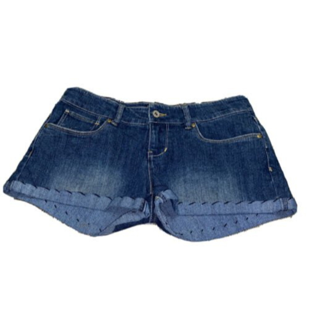 Levis Genuinely Crafted Jean Shorts Size 9 Cuffed Hemmed Stretch Blue Denim